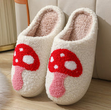 Load image into Gallery viewer, Valentine&#39;s Day Plush Mushroom Slippers