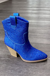 Stop And Stare Booties Royal Blue