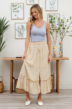 Load image into Gallery viewer, Sunflower Fields Floral Midi Skirt