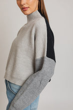 Load image into Gallery viewer, Don&#39;t Think Twice Color Block Oversized Sweater H Grey