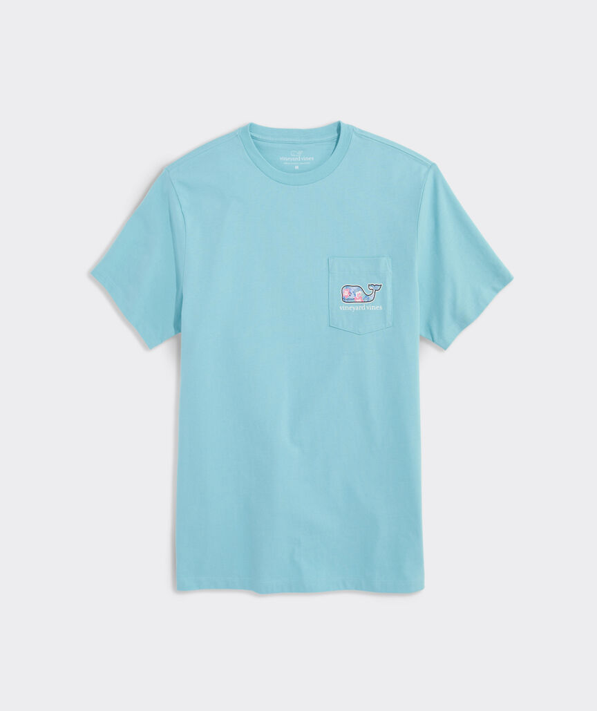 Vineyard Vines Chappy Floral Whale Filled Short Sleeve Tee in