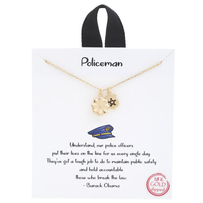 Policeman Necklace Gold