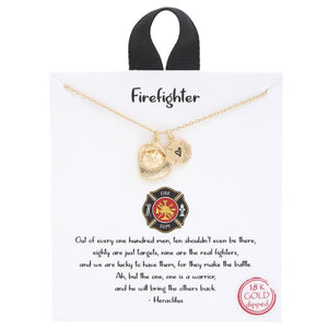 Firefighter Necklace Gold