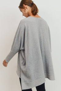 What More Can I Say Oversized Sweater Heather Gray