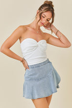 Load image into Gallery viewer, There She Goes Denim Skort Washed Denim