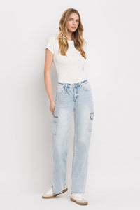 Drifting Back Together Super High Rise Cargo Jeans