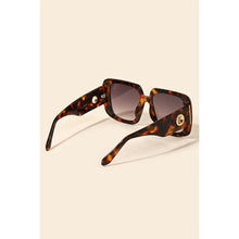 Load image into Gallery viewer, Acetate Square Frame Sunglasses Black/Orange