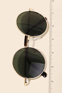Retro Round Sunglasses Gold/Brown