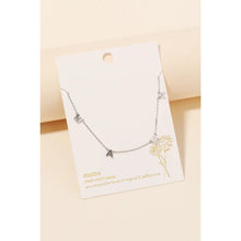 Load image into Gallery viewer, Dainty Mama Print Silver Charm Necklace