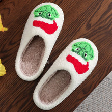 Load image into Gallery viewer, Feeling Grinchy Fuzzy Slippers