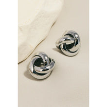 Load image into Gallery viewer, Metallic Knot Stud Earrings