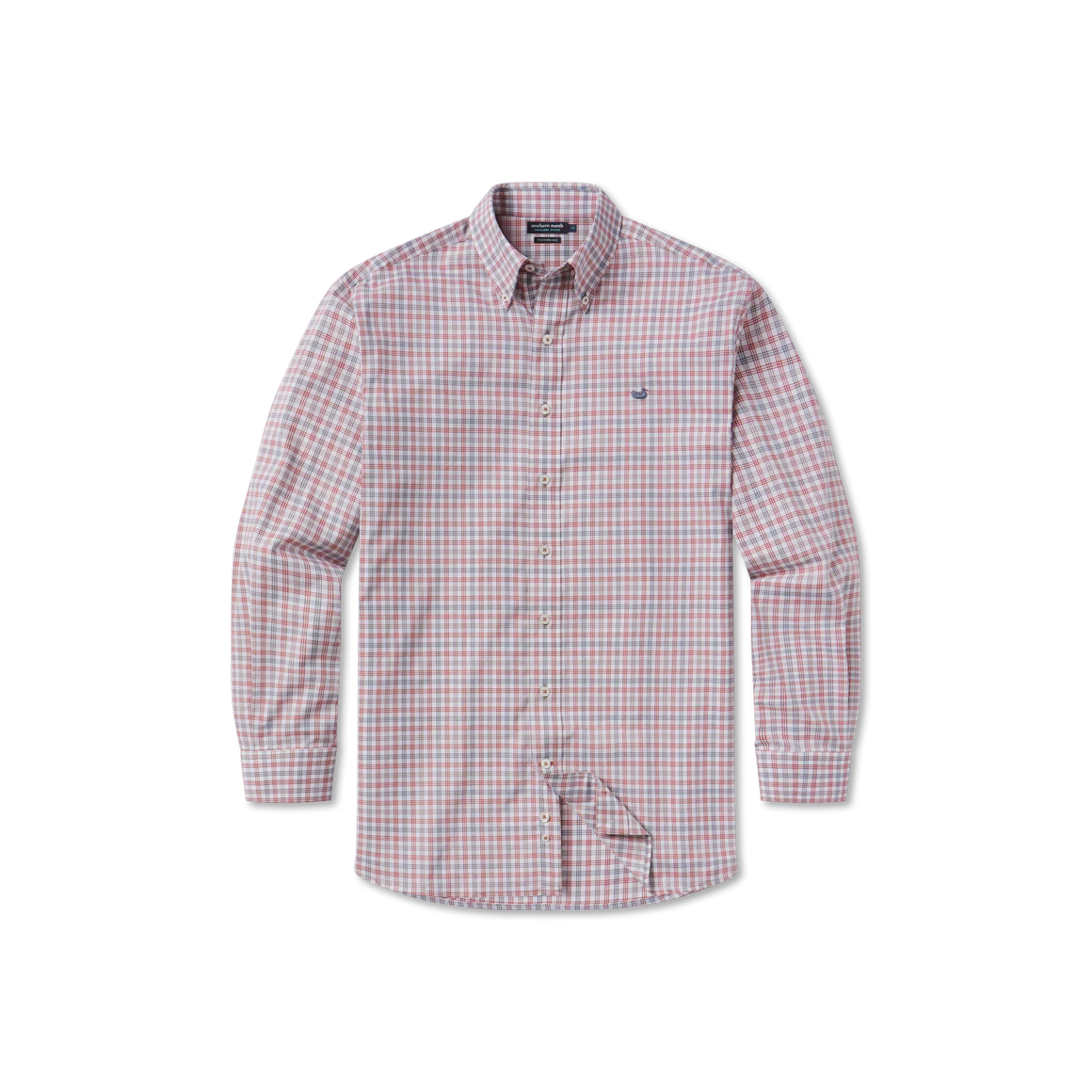 southern marsh long sleeve dress shirts Southern Marsh Odessa Performance Dress Shirt Burnt Orange & Burnt Taupe Medium / Burnt Orange & Burnt Taupe