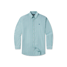 Load image into Gallery viewer, Southern Marsh Odessa Performance Dress Shirt Green &amp; Teal