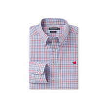 Load image into Gallery viewer, Southern Marsh Odessa Performance Dress Shirt Navy &amp; Red
