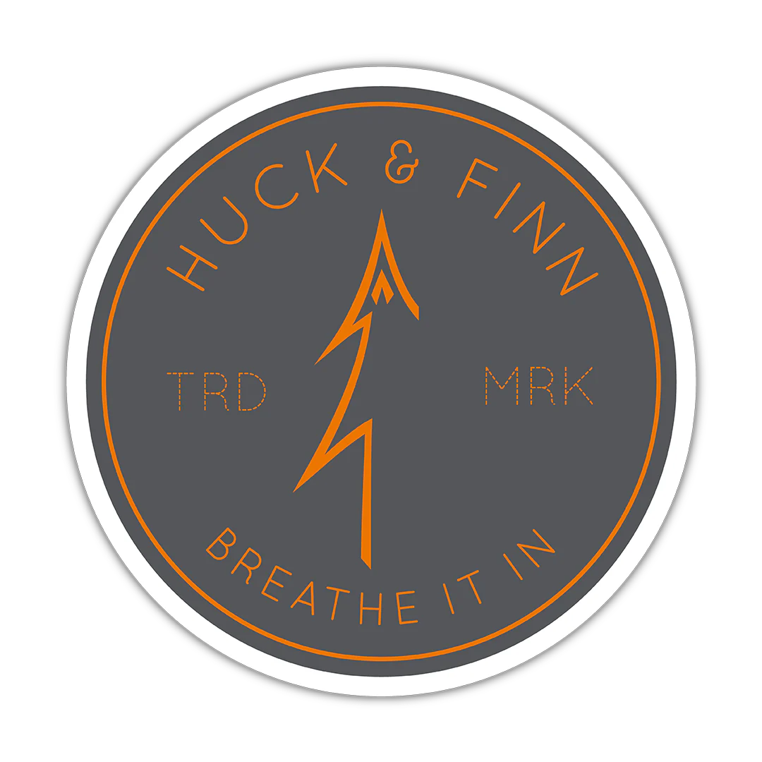 Huck & Finn Breathe It In Charcoal Sticker