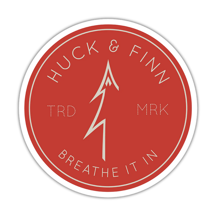 Huck & Finn Breathe It In Red Sticker