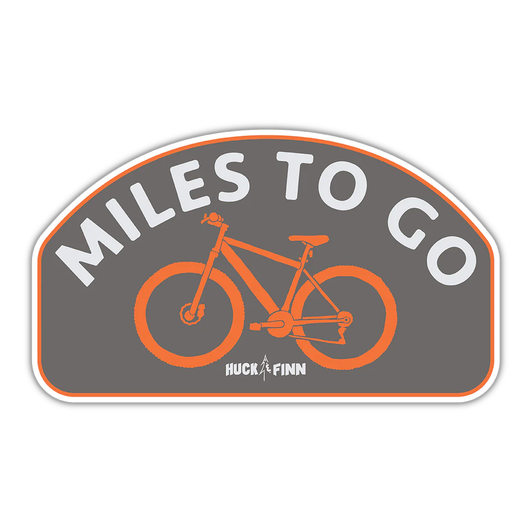 Huck & Finn Miles to Go Bike Sticker