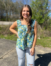Load image into Gallery viewer, Now &amp; Forever Floral Print Top Sage Multi