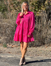 Load image into Gallery viewer, Shining Everyday Rhinestone Dress - Hot Pink