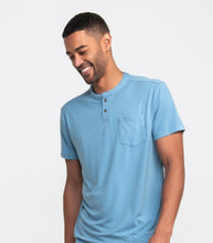 Load image into Gallery viewer, Southern Shirt Men&#39;s Max Comfort Henley Marine Blue