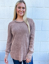 Load image into Gallery viewer, Sweet Creature Waffle Sweater Mocha