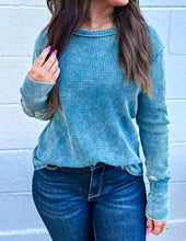 Load image into Gallery viewer, Sweet Creature Waffle Sweater Teal