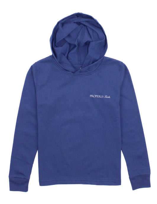 Properly Tied Youth Boys Lake Hoodie River Blue