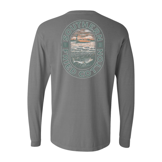Southern Fried Cotton Bass Down Under LS Tee