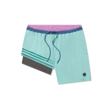 Load image into Gallery viewer, Southern Marsh Men&#39;s Pier Stretch Lined Swim Trunk Antigua Blue