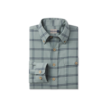 Load image into Gallery viewer, Southern Marsh Cedar Park Windowpane Flannel Navy &amp; Sage