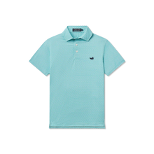 Load image into Gallery viewer, Southern Marsh Youth Flyline Performance Polo Teal Fan Shell