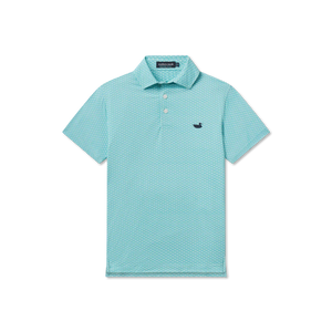 Southern Marsh Youth Flyline Performance Polo Teal Fan Shell