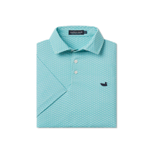 Load image into Gallery viewer, Southern Marsh Youth Flyline Performance Polo Teal Fan Shell