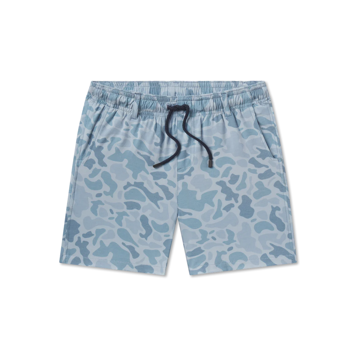 Southern Marsh Youth Harbor Stretch Seawash Lined Swim Trunks Light Blue Camo