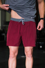 Load image into Gallery viewer, Burlebo Maroon Athletic Shorts White Camo Liner