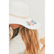 Load image into Gallery viewer, Just Chill Out Braided Floppy Hat White