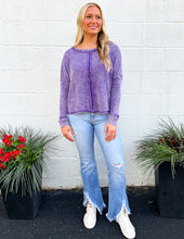 Load image into Gallery viewer, Too Into You Waffle Long Sleeve Top Violet