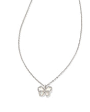 Load image into Gallery viewer, Kendra Scott Silver Mae Butterfly Pendant Necklace Ivory MOP