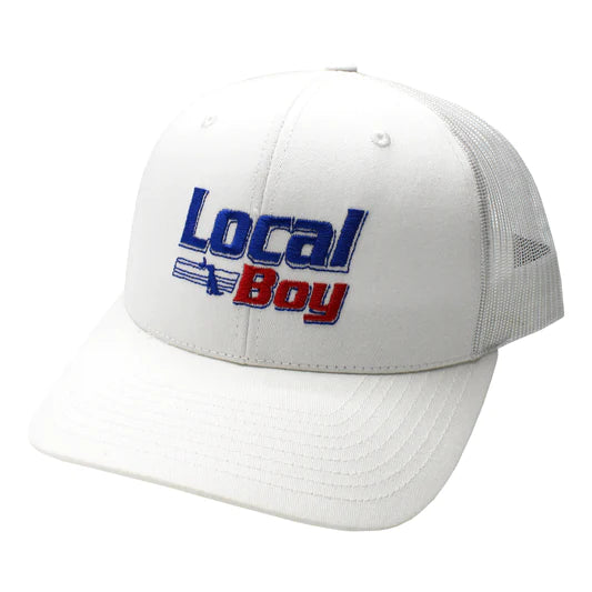 Local Boy Natural Trucker Hat White