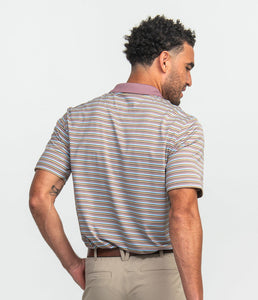 Southern Shirt Co. Men's Tucker Stripe Polo Dorado