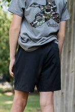 Load image into Gallery viewer, Burlebo Youth Black Athletic Shorts Throwback Camo Liner