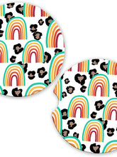 Load image into Gallery viewer, Save The Day Car Coasters White Rainbow Leopard