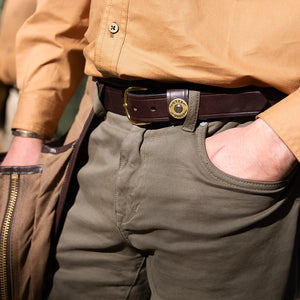 Over Under Men's Leather Belt Single Shot