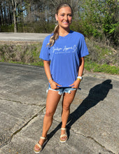 Load image into Gallery viewer, Jackson Apparel Co. Cursive Logo SS Tee Periwinkle