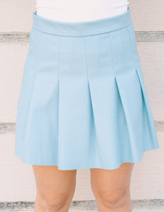 Coming Back For You Mini Skirt - Periwinkle