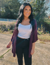 Load image into Gallery viewer, Fall Vibes Cardigan Plum