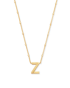 Letter Pendant Necklace - Gold