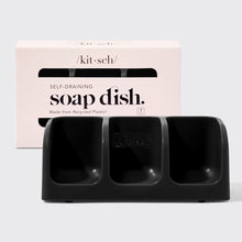 Load image into Gallery viewer, Kitsch Self-Draining Soap Dish in Black