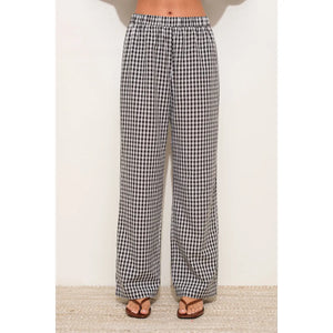 Happy Days Gingham Pants in Black