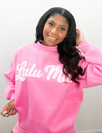 Lulu Mac Script Sweatshirt in Bubblegum/Lt Pink